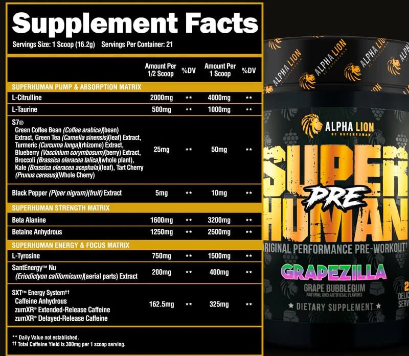 Alpha Lion Superhuman Pre-Workout